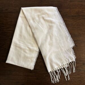 NWT Style & Co Elegant Cream Scarf with Fringe